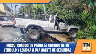 Mixco: Driver loses control of vehicle and injures security guard
