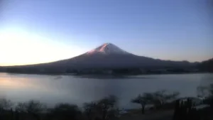 河口湖ライブカメラ タイムラプス映像（2026年2月3日） 提供：UTYテレビ山梨