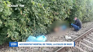 Bărbat accidentat mortal de tren la Roman, în timp ce culegea nuci