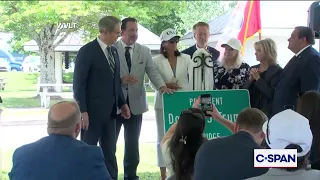 Treasury Secretary Scott Bessent Unveils "President Donald J. Trump Bridge" sign in Tennessee