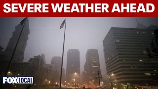Greater threat for severe weather and heavy rain moving in Tuesday