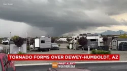 Tornado forms over town in northern Arizona