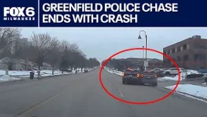 Dashcam video: Greenfield police chase ends in crash | FOX6 News Milwaukee