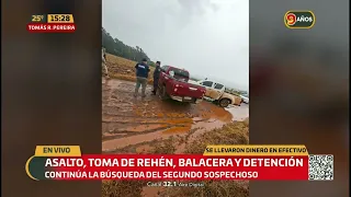 Asalto, toma de rehén y balacera terminó con un detenido