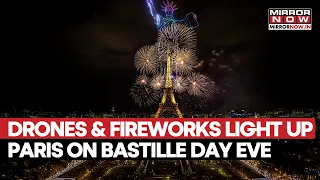 France Bastille Day: Drones & Fireworks Light Up Eiffel Tower In Paris Ahead Of Celebrations