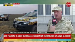 Hirieron de bala a dos policías de delitos rurales en Santa Elena - 23/02/26