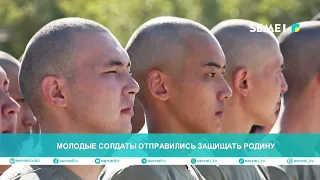 Young soldiers depart to defend their homeland