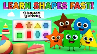 Learn all Magical Shapes for Kids | Shapes School | Games, Vehicles & Animals | BabyFirst TV