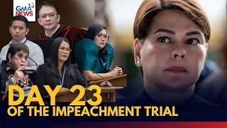 FULL - Day 23 of VP Sara Duterte impeachment trial (Sept. 8, 2026) | GMA News