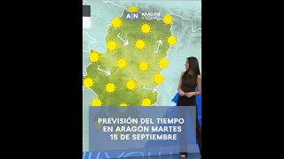 Weather forecast in Aragon, Tuesday, September 15th