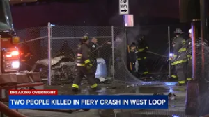 2 killed in West Loop fiery crash, police say