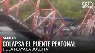 🚨 Breaking News! Pedestrian bridge collapses at La Boquita beach, Manzanillo