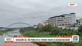 Piura: Status of the Piura River near the first riverbed clearing section