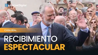 Multitudinario y cálido recibimiento a Felipe VI en Santander