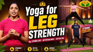 Build Powerful Legs with Virabhadrasana II | Dhinamum Ennai Gavani | Jaya Tv