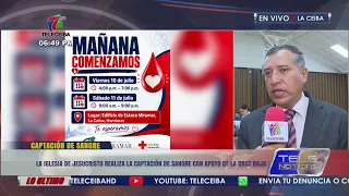 Iglesia de Jesucristo realiza la captación de sangre con apoyo de la Cruz Roja en La Ceiba