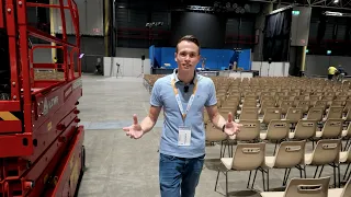 Bryan and Precious working on the Jehovah’s Witnesses convention