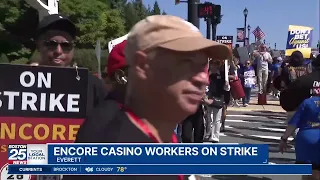 Encore Boston Harbor employees fight for better contract as negotiations stall