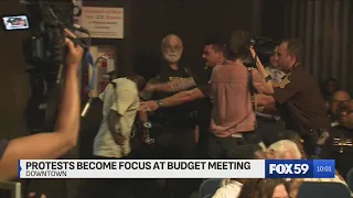 Protests become focus at Indianapolis city budget meeting