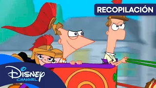 PHINEAS Y FERB: Aventuras temporales a través de la historia y más allá 🚀 | @disneychannelES