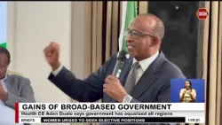 Health CS Aden Duale says government has equalized all regions