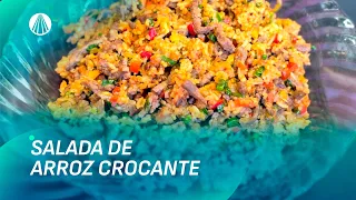 Ideia de Salada de Arroz Crocante que é saudável e saborosa | Sabor de Vida