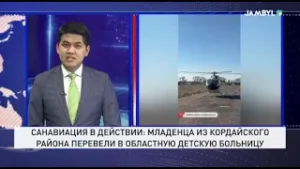 Санавиация в действии: Младенца из Кордайского района перевели в областную детскую больницу