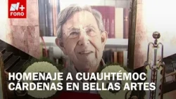 This is what the Palacio de Bellas Artes looks like for the tribute to Cuauhtémoc Cárdenas