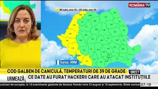Weather forecast. Romica Jurca announces high thermal discomfort, even in the mountains
