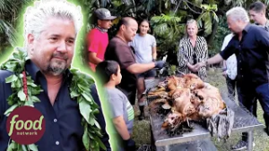 Guy Fieri Cooks Authentic Kalua Pig For Traditional Hawaiian Luau Party | Guy Hawaiian Style