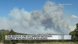 Beehive Fire burns over 3,000 acres in northern New Mexico