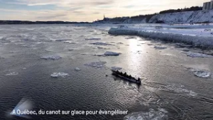 A Québec, du canot sur glace pour évangéliser