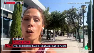 La periodista Cecilia Cano sufre el terremoto en Granada: "Me tiembla el pulso" - Al Rojo Vivo
