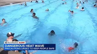 Chicago-area residents beat the heat at local pools