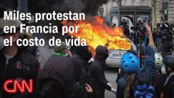 Gases lacrimógenos y disturbios durante una jornada de protestas en Francia