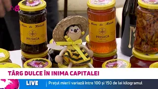 Târg dulce în inima capitalei: mierea costă între 100 și 150 de lei kilogramul