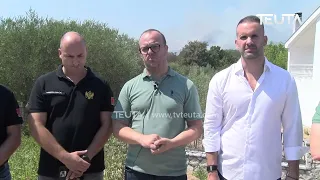 Culafić zahvalio svim službama i građanima na angažovanju u borbi protiv požara