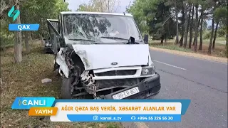 Qaxda baş verən ağır qəzada xəsarət alanlar var
