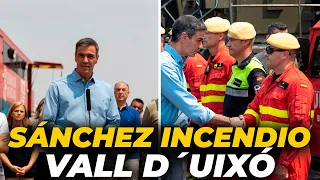 SÁNCHEZ alerta desde el INCENDIO de la Vall d’Uixó: "Quedan horas difíciles"