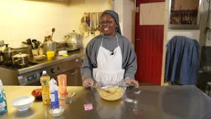 Emincé de veau aux haricots rouges, clafoutis à l'ananas