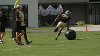 New Orleans Saints train in Southern California