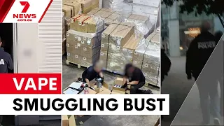 Trusted freight insiders busted in vape smuggling crackdown | 7NEWS