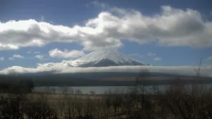 山中湖ライブカメラ タイムラプス映像（2026年2月26日） 提供：UTYテレビ山梨