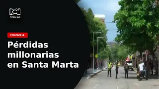 Santa Marta reports 100 billion pesos in losses following criminal group threats