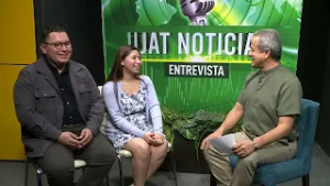 En entrevista nos acompañaron el Mtro. Rigoberto García Cupil y la estudiante Karina Estefanía