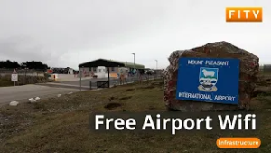 Фолклендские острова запускают новый бесплатный Wi-Fi в аэропорту Маунт-Плезант.