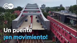 Hamburg moves a 3,700-ton bridge through its streets