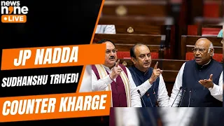 JP Nadda, Sudhanshu Trivedi Hit Back at Kharge's Manusmriti Remark in Rajya Sabha