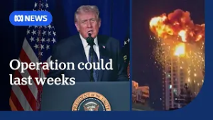 Iran targets Gulf states as Trump says operation could last weeks | ABC NEWS