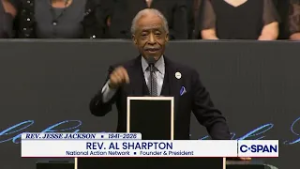 Rev. Al Sharpton gives remarks at memorial service for late Rev. Jesse Jackson